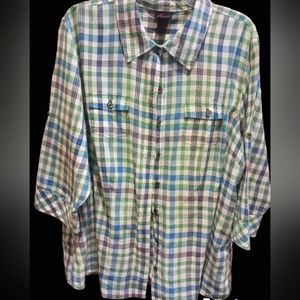 Torrid Shirt Rolltab Sleeves 3X EUC
